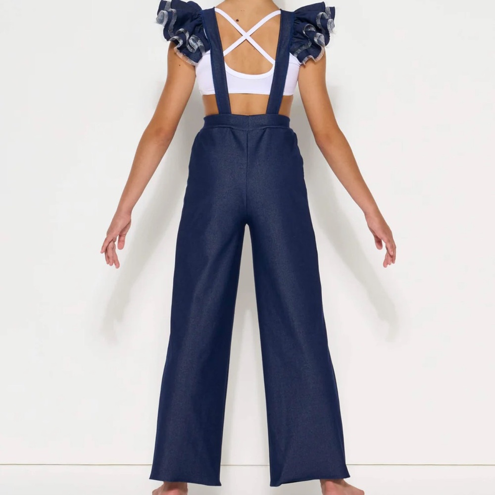 Kelle Blue Jean Baby Leotard and Suspenders Pants - Picture 8 of 9